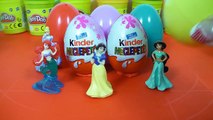 Play Doh Surprise Eggs Princess Ariel Rapunzel Belle Disney Princesas Mermaid