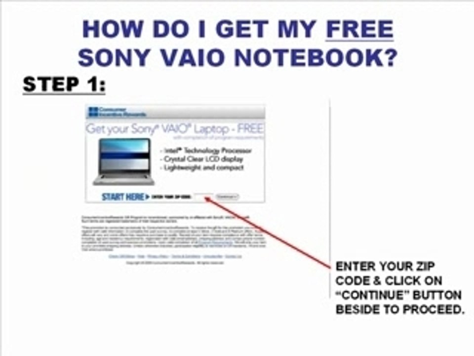 FREE Sony Vaio Laptop / Notebook / FREE Computer (US ONLY)
