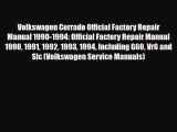 [PDF] Volkswagen Corrado Official Factory Repair Manual 1990-1994: Official Factory Repair