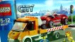 Dessin animé Lego. Dépanneuse et cabriolet. Kit de jeu Lego City Flatbed Truck pour enfants.  Dessins Animés En Français