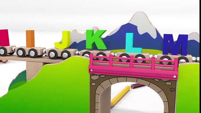 Comptines et chansons pour les petits. Le train de l'alphabet. Apprendre l'alphabet en français Dessins Animés En Français