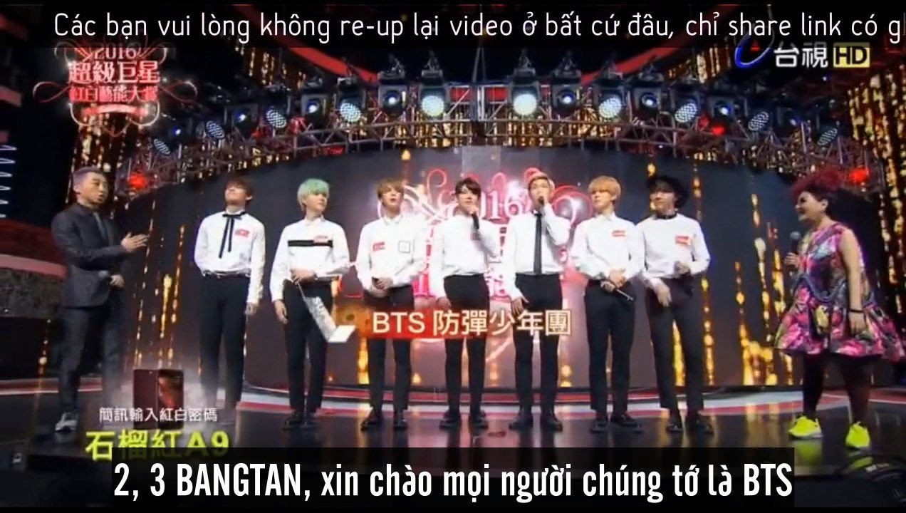 [Vietsub][CUT] BTS @TTV Red & White in Taiwan 紅...