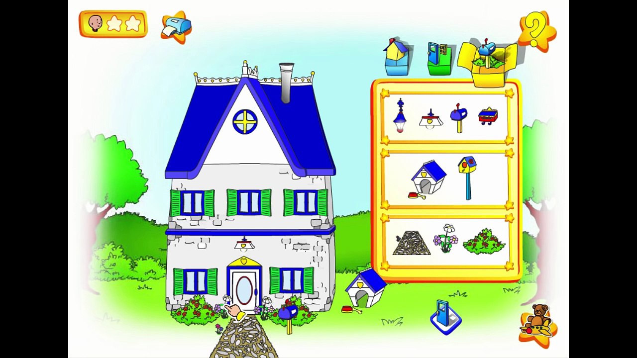 Caillou Build Doll House For Rosie Cartoon Animation PBS Kids Game Play Walkthrough