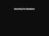 Read Investing For Dummies Ebook Free