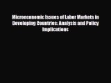 [PDF] Microeconomic Issues of Labor Markets in Developing Countries: Analysis and Policy Implications