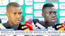 Jonathan Copete y Davinson Sánchez hablaron en la previa entre Nacional y Peñarol · Copa Libertadores 2016 (grupo 4, fecha 3)