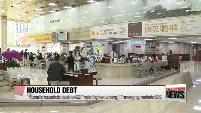 Korea's household debt-to-GDP ratio highest among emerging economies