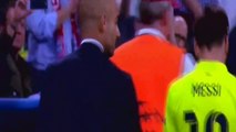 بيب جوارديولا و ليو ميسي بايرن ميونيخ مباراة برشلونة 3 2 (HD)