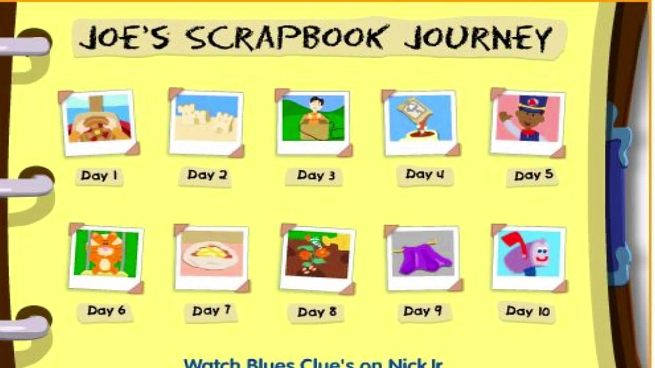 Blues Clues - Joes Scrapbook Journey - Blues Clues Games