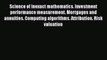 [PDF] Science of inexact mathematics. Investment performance measurement. Mortgages and annuities.