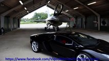 F16, Lamborghini Aventador Vs Jet F-16 Fighting Falcon. Lamborghini vs jet, Carreras de Aviones