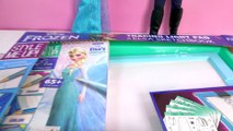 ---Disney Frozen Tracing Light Up Pad Art Kit Create and Draw Valentines Day Dress For Queen Elsa