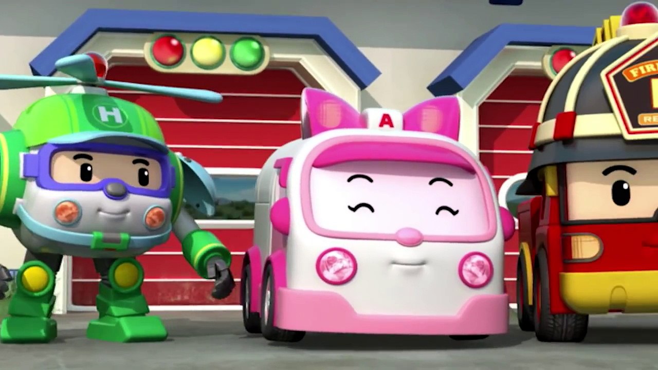 Игрушечные машинки, эвакуатор учит знаки и мультфильм Робокар Поли 2 мультик 7