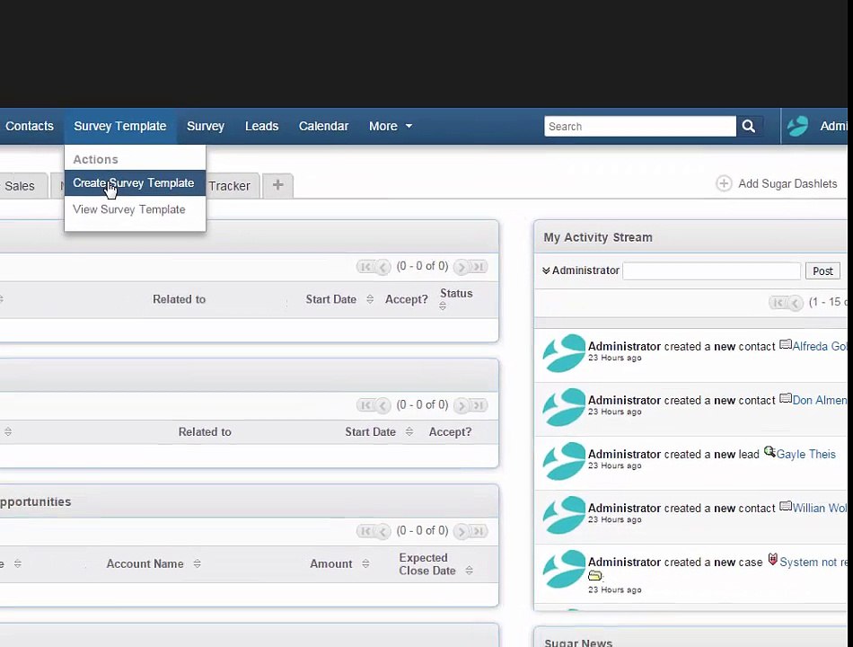 SugarCRM Survey Rocket helps send customer's surveys in an advanced way.
