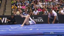 Rebecca Bross injures her knee at Nationals - from Universal Sports