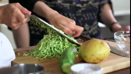 Zucchini Pancakes with Amanda Hesser and Merrill Stubbs