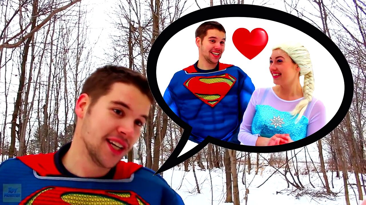 Spiderman vs Spiderman with Frozen Elsa and Superman! Fun Superhero Movie in Real Life :)