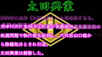 【神戸山口組】神戸山口組の二次団体『太田興業』の組織について　Ota kogyou Kobeyamaguchi gumi mafia group