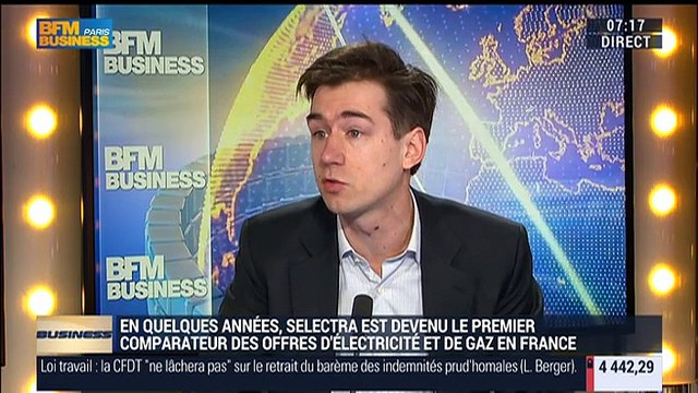 Selectra est un comparateur des fournisseurs d'électricité et de gaz , Aurian de Maupeou - 08/03