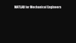 Download MATLAB for Mechanical Engineers PDF Free