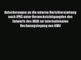 Read Anforderungen an die externe Berichterstattung nach IFRS unter Beruecksichtigungdes des