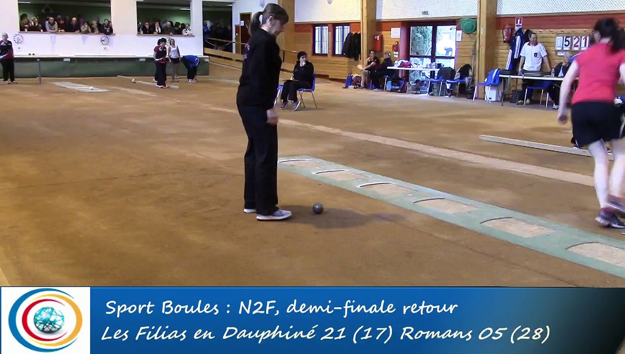 Tir progressif, troisième tour, Club N2 Féminin, demi-finale, Les Filias en D. vs Romans, Boules, saison 2015-2016