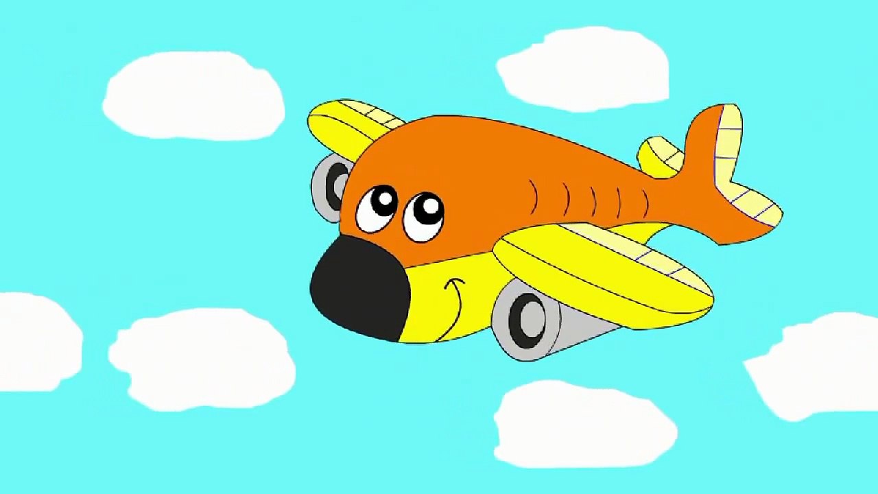Coloring Books for Children: AIRPLANE or AEROPLANE (Kids Cartoons, Play Demo) (дети раскра