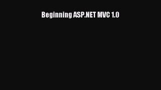 PDF Beginning ASP.NET MVC 1.0  Read Online
