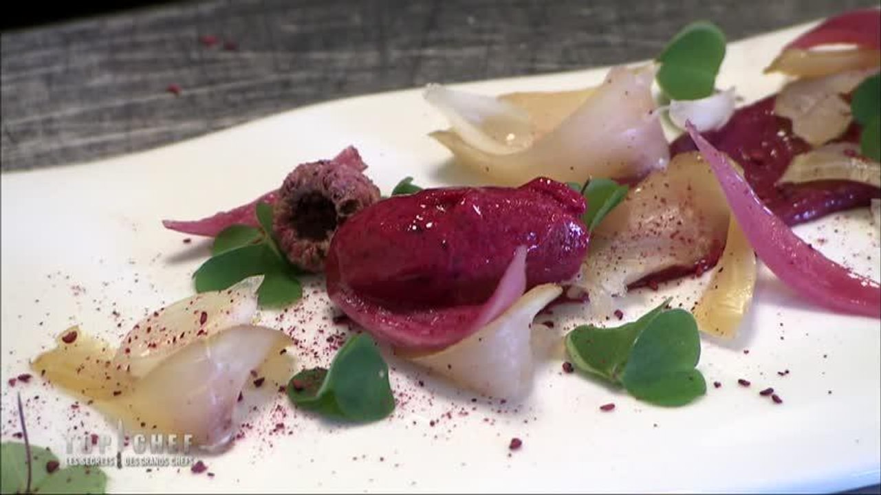 Féra du Léman, framboise et oxalis par Jordan Vignal