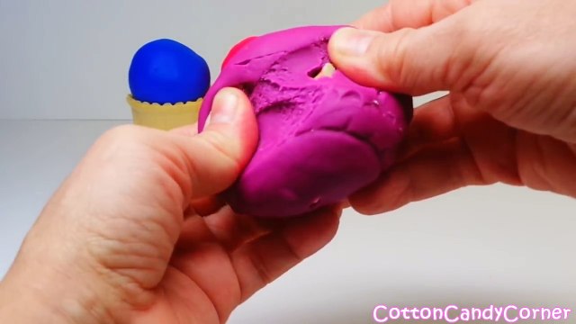 Play Doh Ice Cream Cone Surprise Eggs Dinosaur, Disney Princess, Smurf
