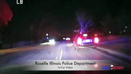 Ivre, elle conduit avec un arbre dans le capot