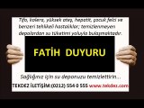 Fatih İstanbul su deposu temizleme hizmeti TEKDEZ