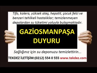 Gaziosmanpaşa İstanbul su deposu temizleme TEKDEZ