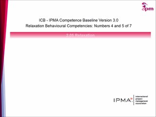 ICB - IPMA Baseline v3: Relaxation 4 and 5