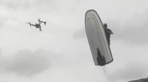 Un jet-ski s'envole et défonce un drone !