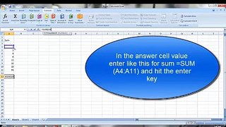 How to use sum, count, average, min, max formula in microsoft excel
