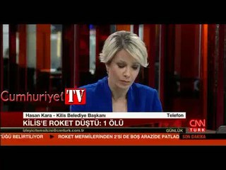 Canlı yayında açıklama yaparken roket düştü