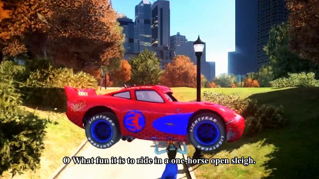 Spiderman Songs Lyrics ♫ Jingle bells ♫ Lightning McQueen Spiderman Ramone Dinoco Cars