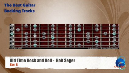 Old Time Rock And Roll - Bob Seger Guitar Backing Track with scale chart