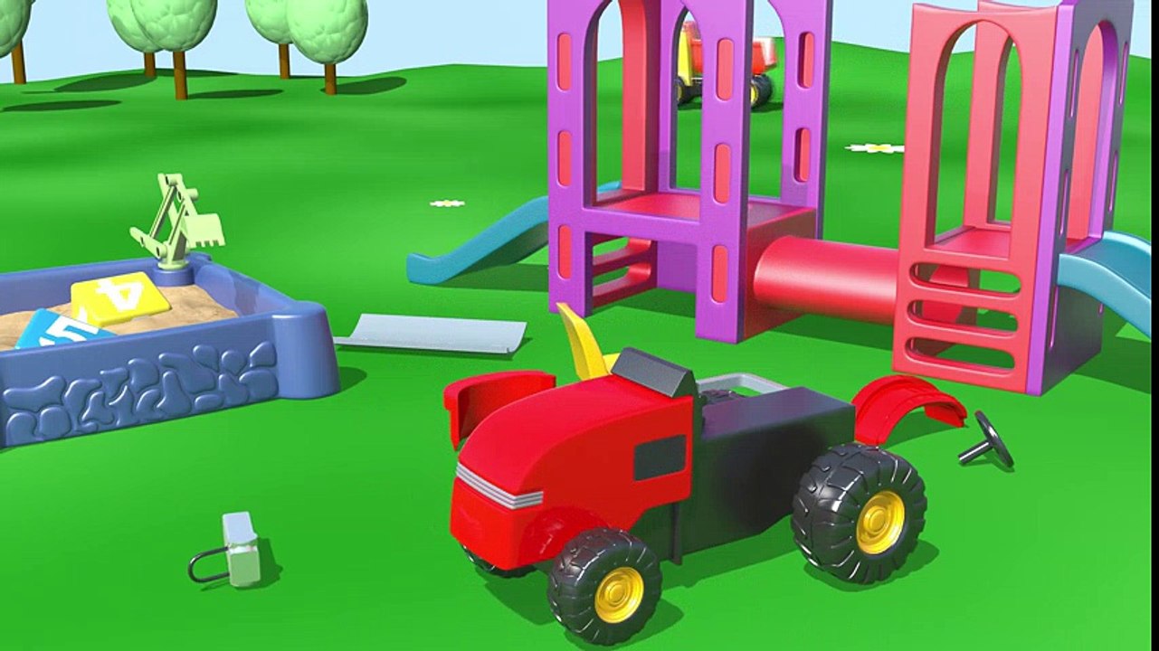 A la Plaine de Jeux: Une Niveleuse. Dessin animé pour les enfants  Dessins Animés Pour Enfants