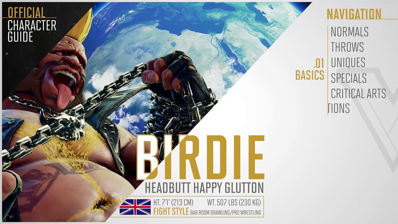 Street Fighter V - Birdie Official Character Guide
