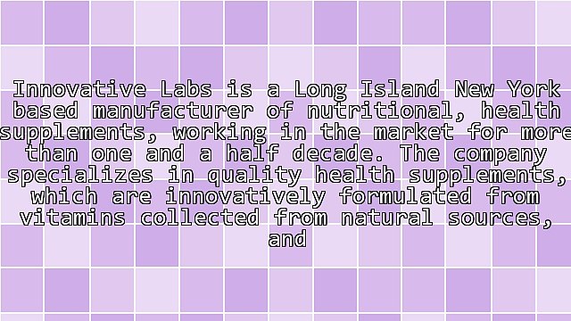 The Health Supplements Presented by Innovative Labs