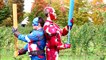 Iron Man vs Captain America in Real Life Battle! Superhero Fights - Playtime & Fun with Water Guns