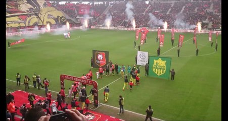 06/03/16 : SRFC-FCN : entrée des équipes et tifo