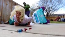 The Incredible Hulk vs Frozen Elsa vs Olaf - Real Life Superhero Movie