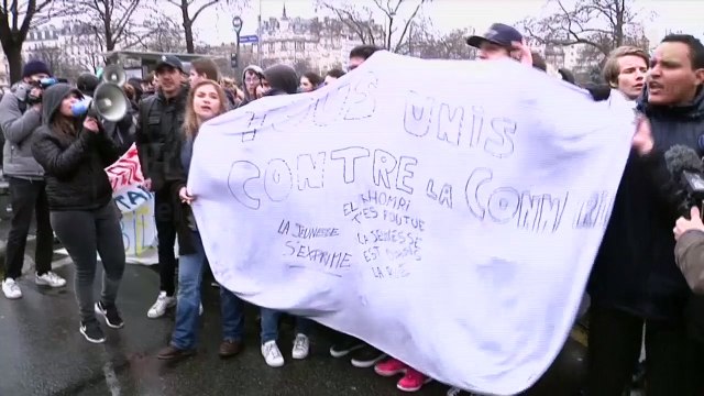 French Students, Unions March Against Labor Reform