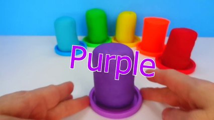 Learning Colors of the Rainbow with Play Doh Purple Blue Green Yellow Orange Red CottonCandyCorner