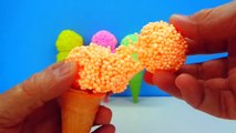 Learn Colors Foam Ice Cream Surprise Egg Kids Toddlers Hello Kitty LPS MLP CottonCandyCorner