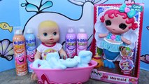 Lalaloopsy Baby MERMAID Bath Toy Mr Bubble Bath Foam Hair Design Baby Alive Surprise Foam Bath Toys