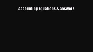 Read Accounting Equations & Answers Ebook Free